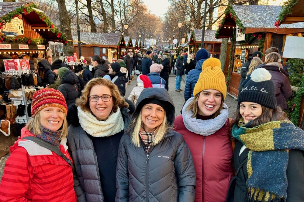 The wendyperrin.com team at the Christmas Market in Oslo.