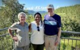 Our travelers Salena and Allen Kern with WOW Lister Patricia Johnson in Belize.