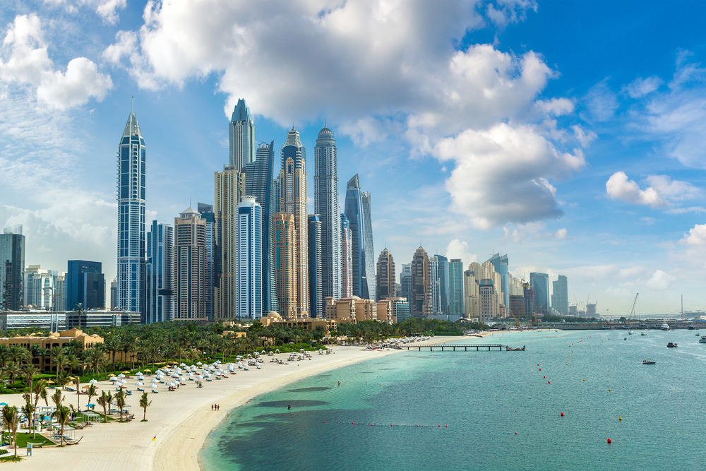 Dubai Marina in the United Arab Emirates