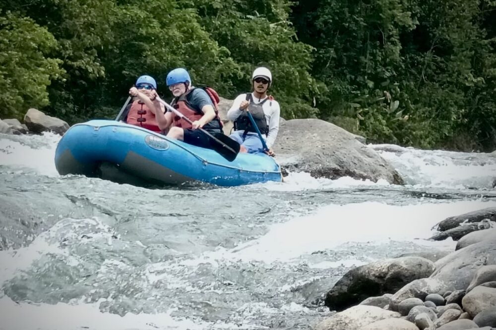Mary Ann Smith and her husband river rafting in Costa Rica.