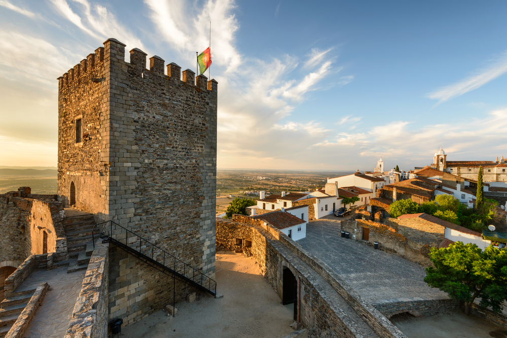 The view from the castle in the medieval village of Monsaraz in the Alentejo, Portugal.