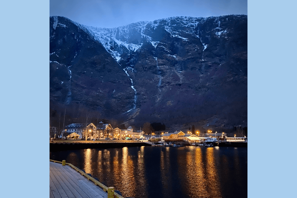 The port village of Flam in Norway.