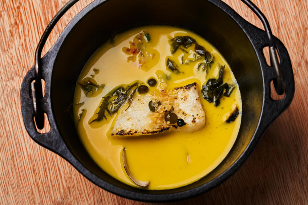 A bowl of gindara soup.