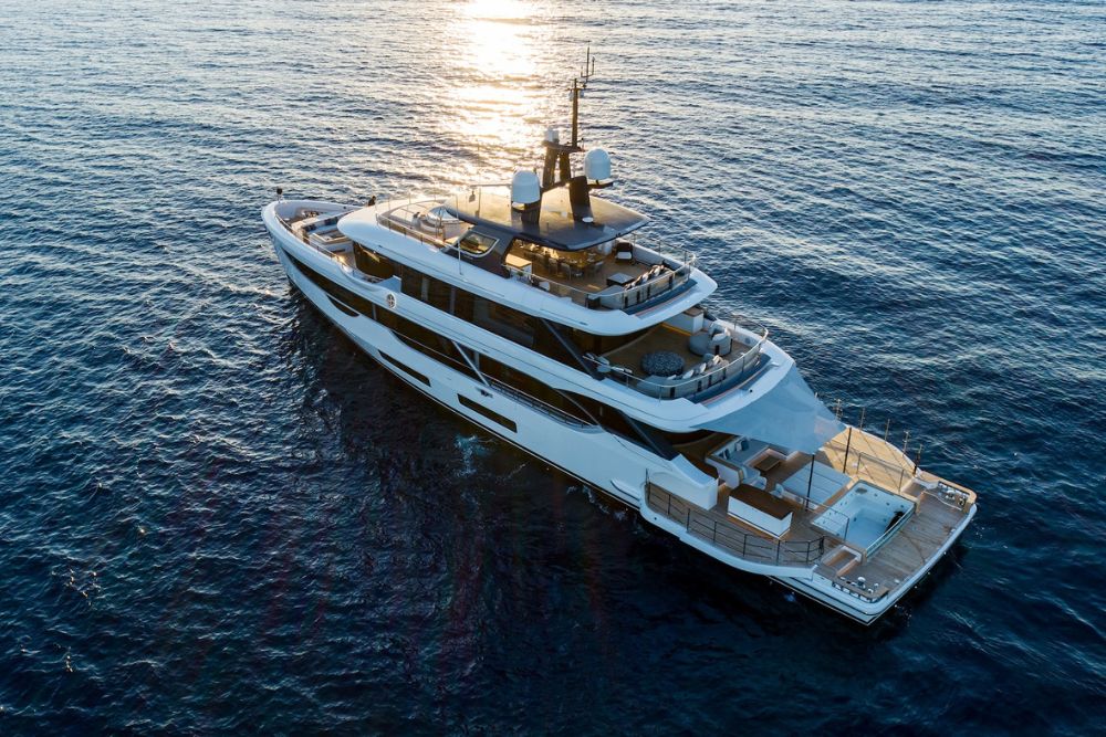 My Northern Escape private yacht on water, Great Barrier Reef, Australia.