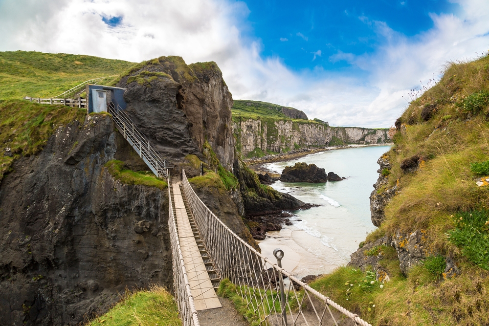 Carrick-A-Rede rope bridge in Northern Ireland.