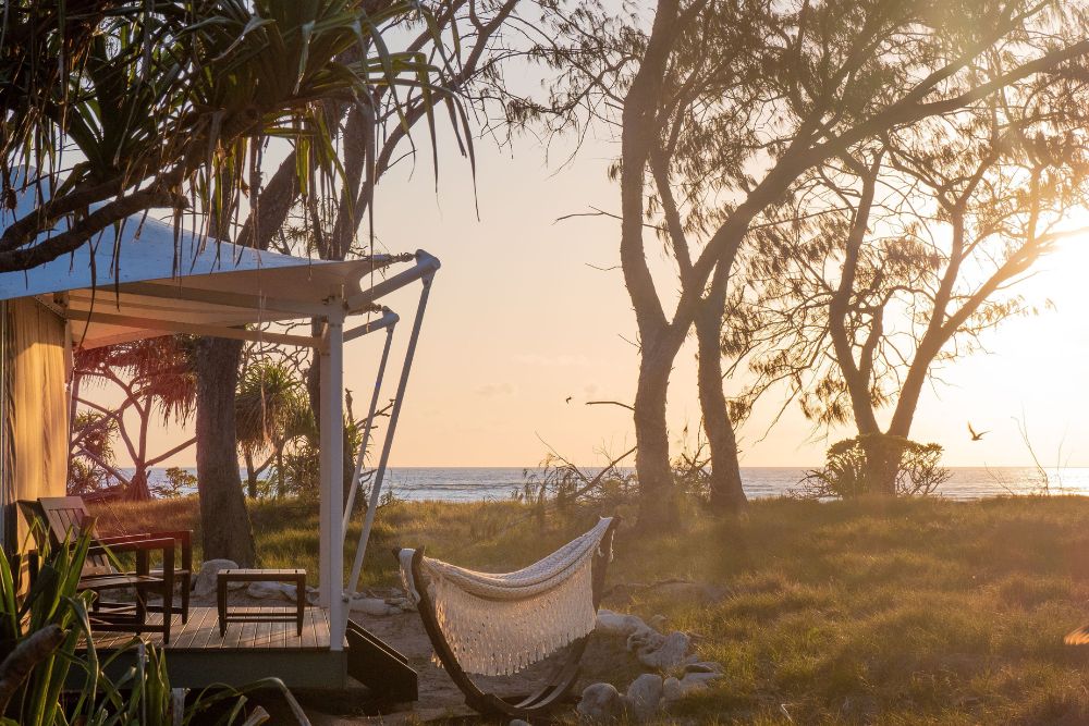 Outside porch on Wilson Island, Great Barrier Reef, Australia.