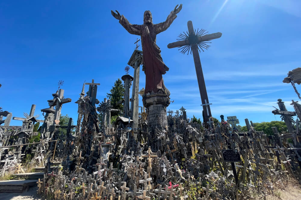 The Hill of Crosses in Lithuania.