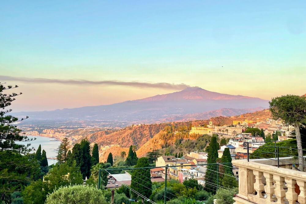 Mt. Etna at sunrise.