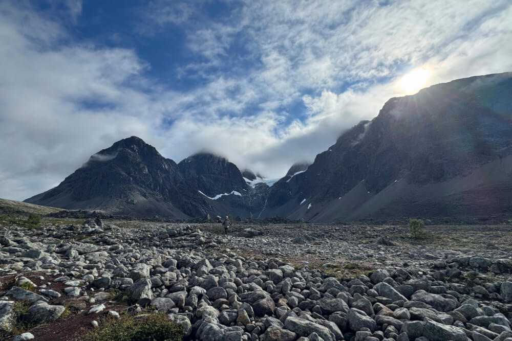 Rocky terrain and mountains in Norway.