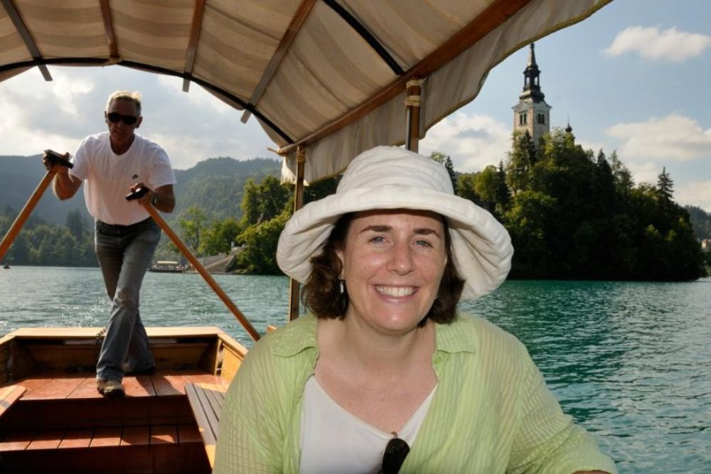 Wendy Perrin on a boat.