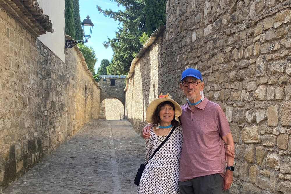 Mina Miller and David Sabritt in Baeza, Andalusia.