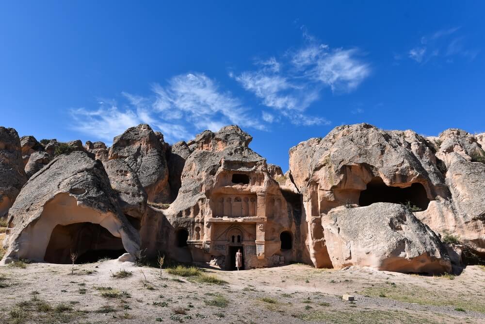 Aciksaray monastery in Turkey, Cappadocia.