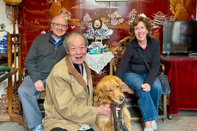 Marc and Sue Krass at a local's home, in Beijing, China.