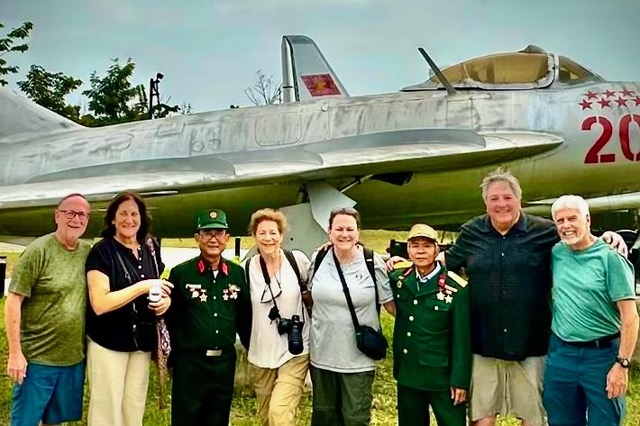 Max Silbermann and friends at At the Vietnam Military History Museum in Hanoi.