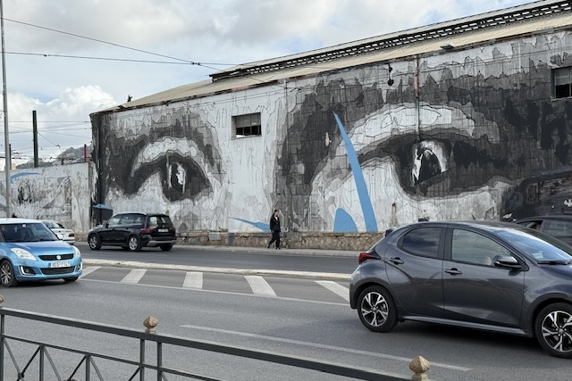 A graffiti painting on the streets of Athens, Greece.