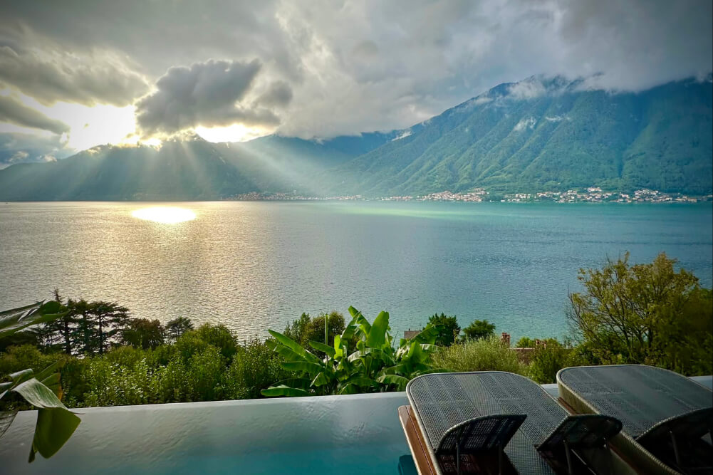 Sunrise over Lake Como.