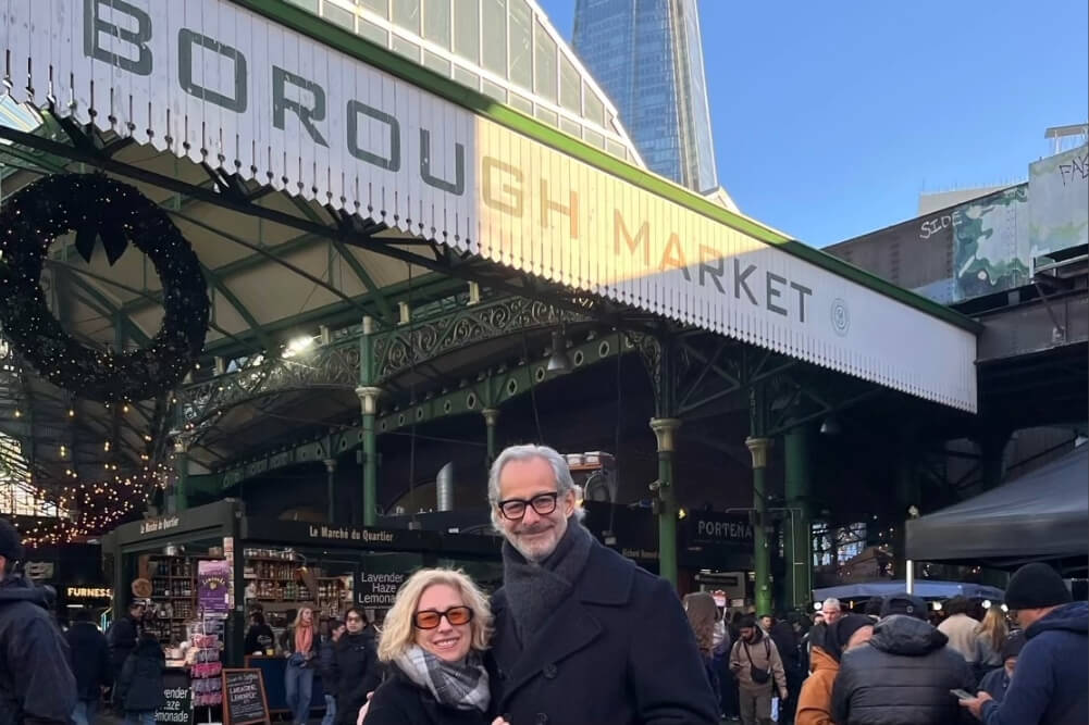 Adam and Mary Amsterdam at the Borough Market in London, England.