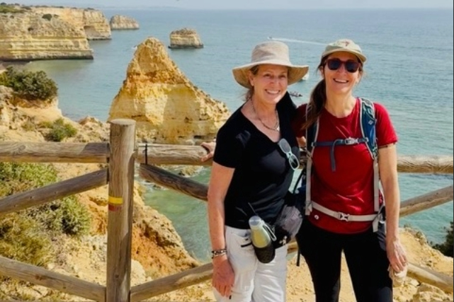 Mary Herne hiking at the Seven Hanging Valleys Trail in Algarve, Portugal.