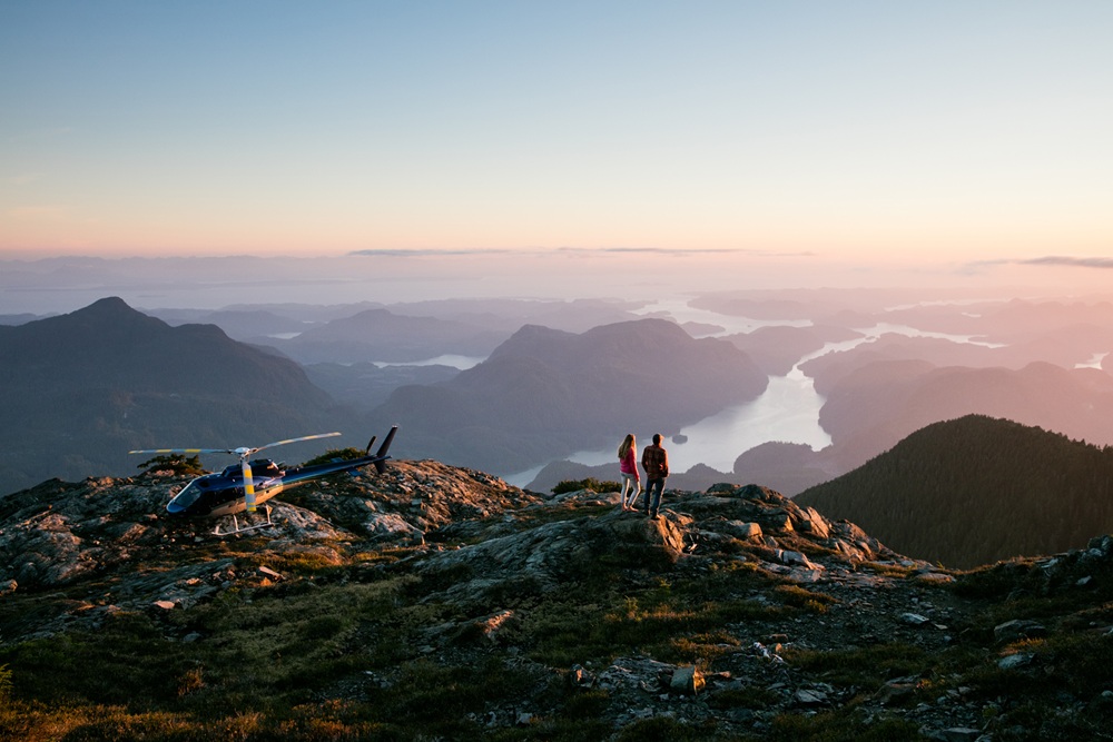 Scenic view from a mountain in British Columbia, Canada.