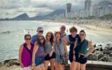 Lauren Schor and family at the Copacabana beach in Brazil.