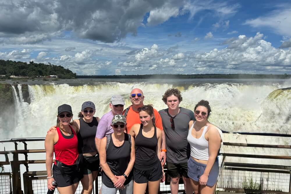 Lauren Schor and family at the Devil’s Throat on the Argentina side of Iguazu Falls.