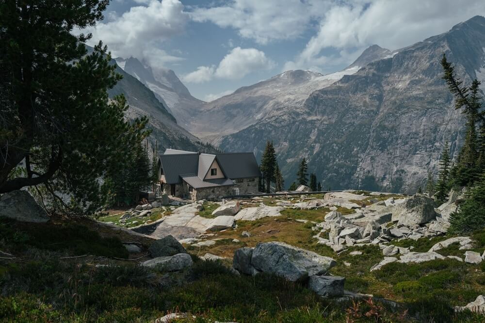 Battle Abbey Backcountry Lodge in the Selkirk Mountains, Canada.