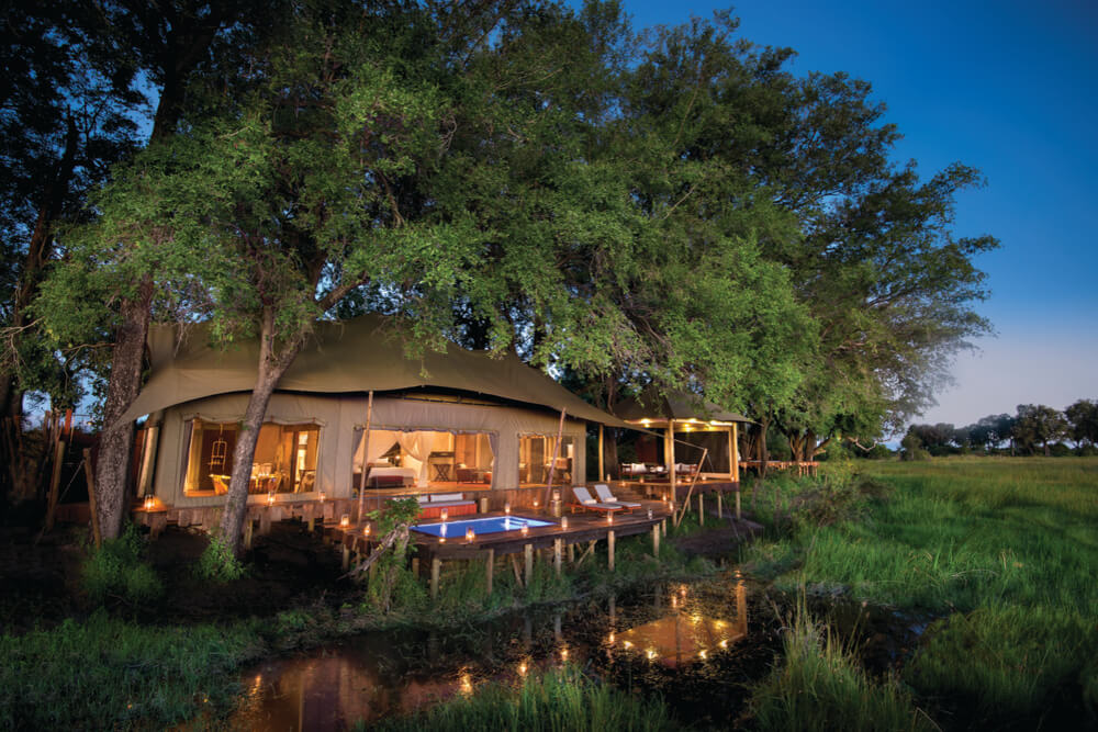 Duba Plains Camp in Botswana.
