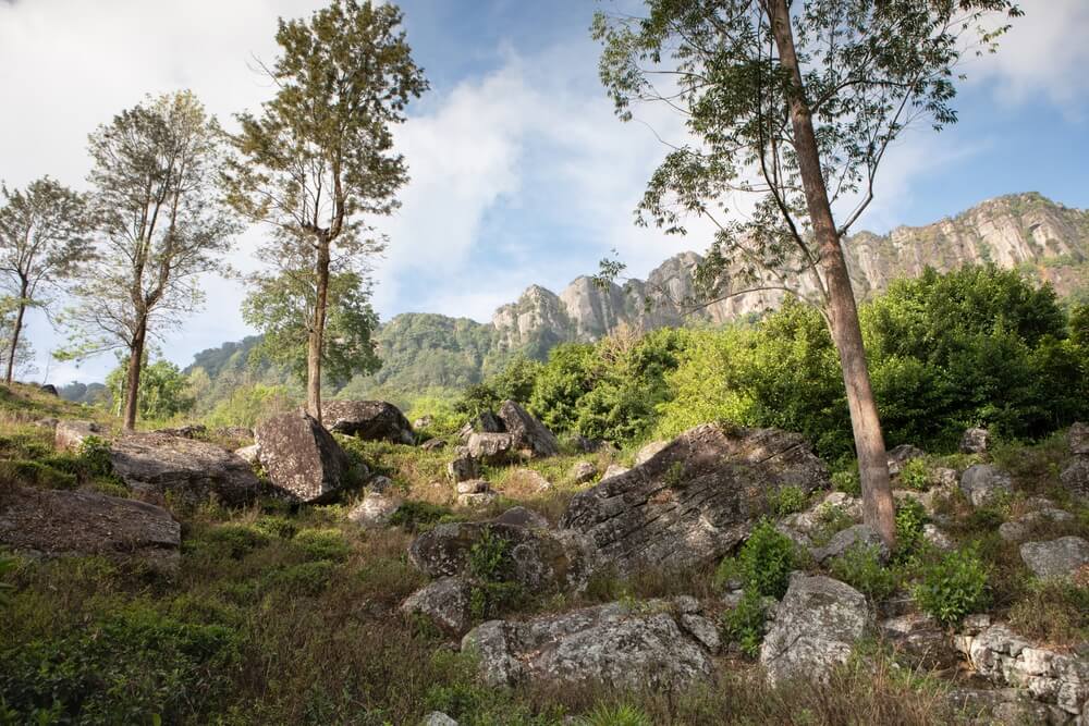 Views of the surrounding mountains along the Pekoe Trail in Sri Lanka.
