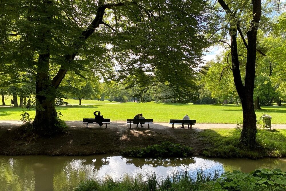 Englischer Garten in Munich, Germany.