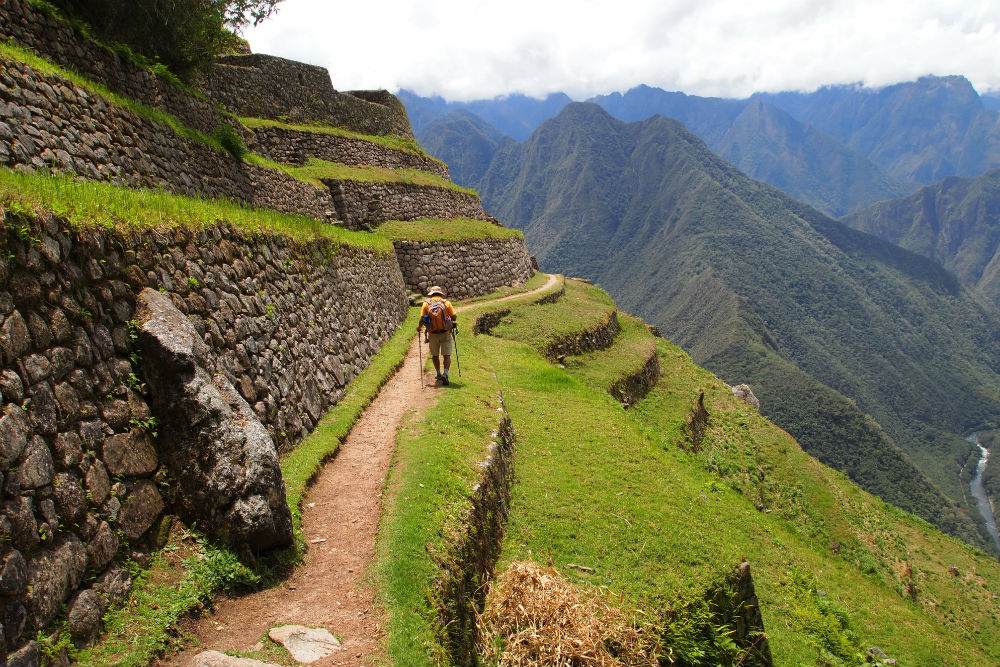 The Inca Trail in Machu Picchu, Peru.