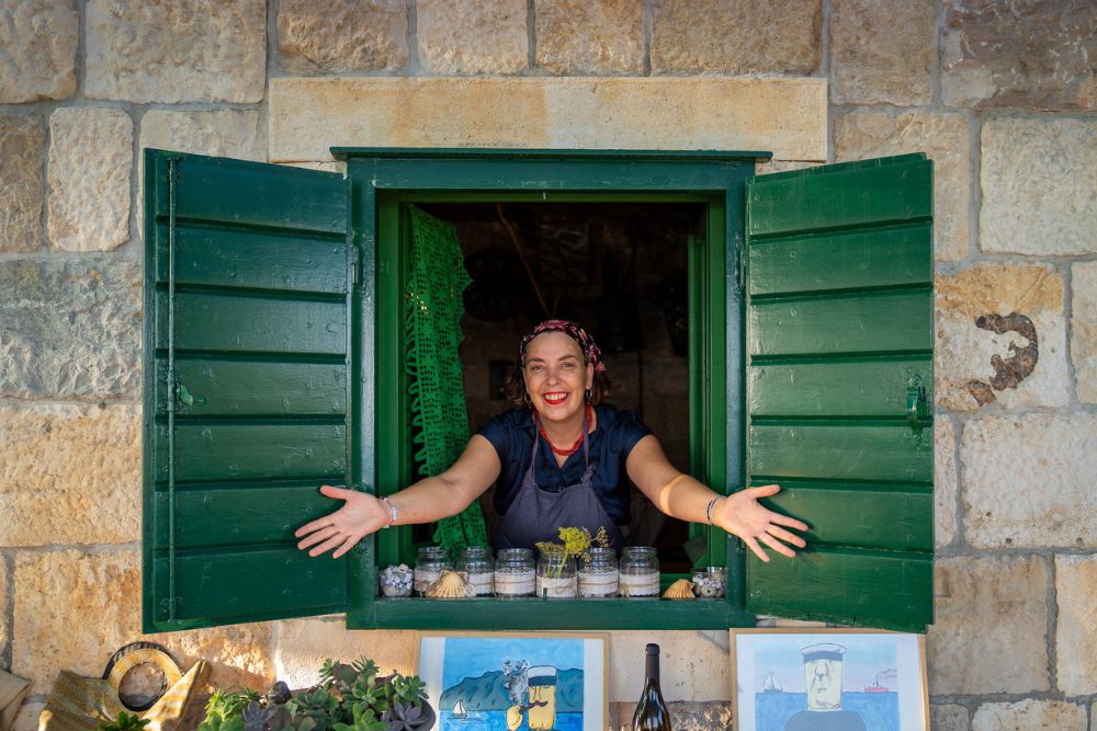 Chef Tatjana in her kitchen window in Croatia. 
