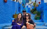 Elliot Karathanasis and family at Chefchaouen, Morocco.