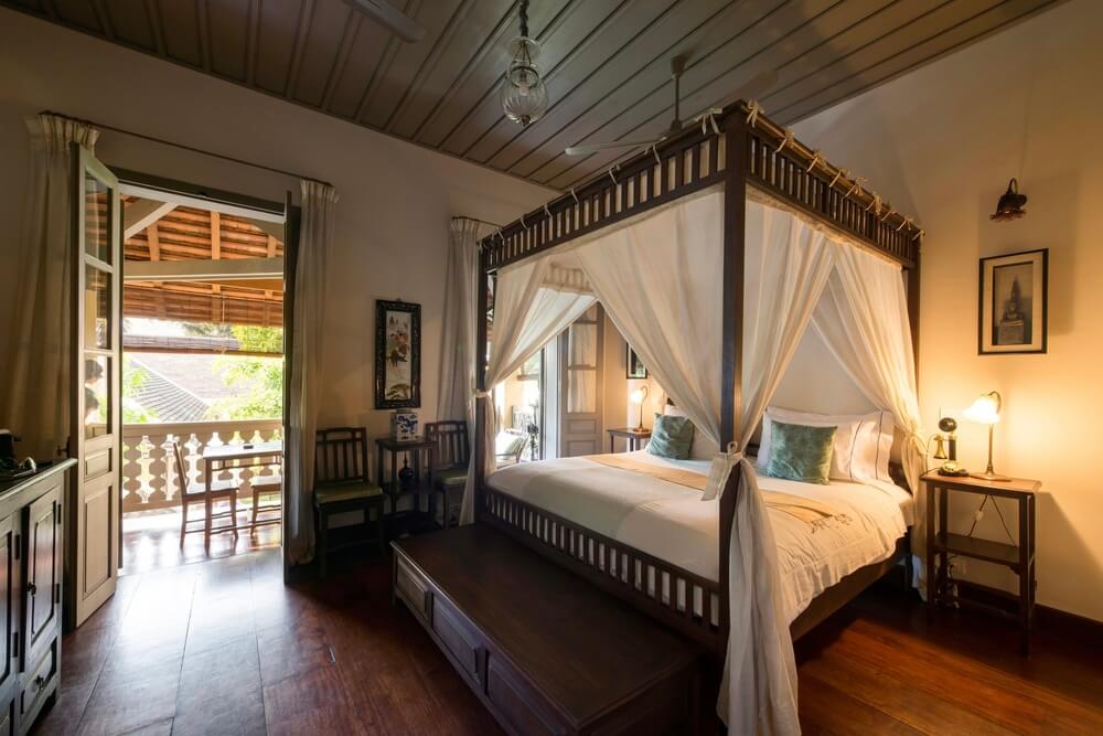 Interior of Satri House Hotel in Luang Prabang, Laos.