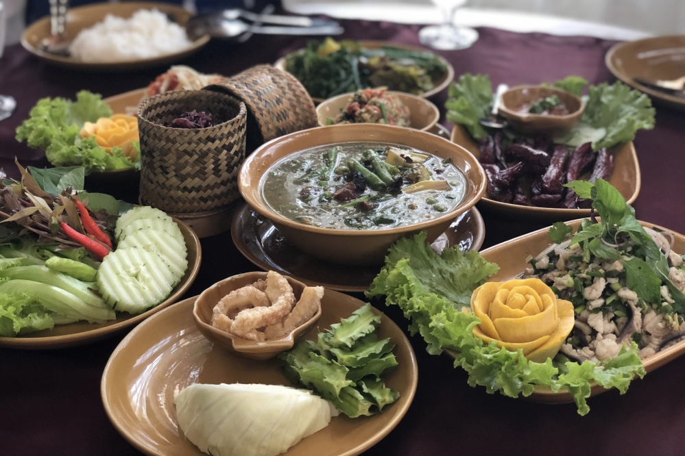 Traditional Lao dishes.