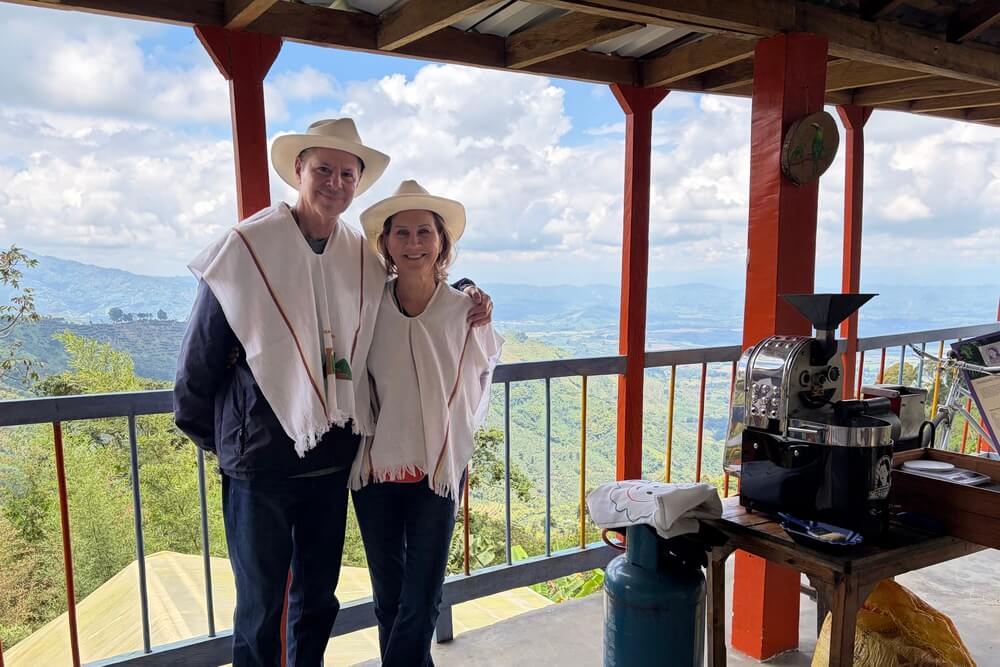 Marc and Bari Adelman during a visit to the Coffee Cultural Landscape in Colombia.